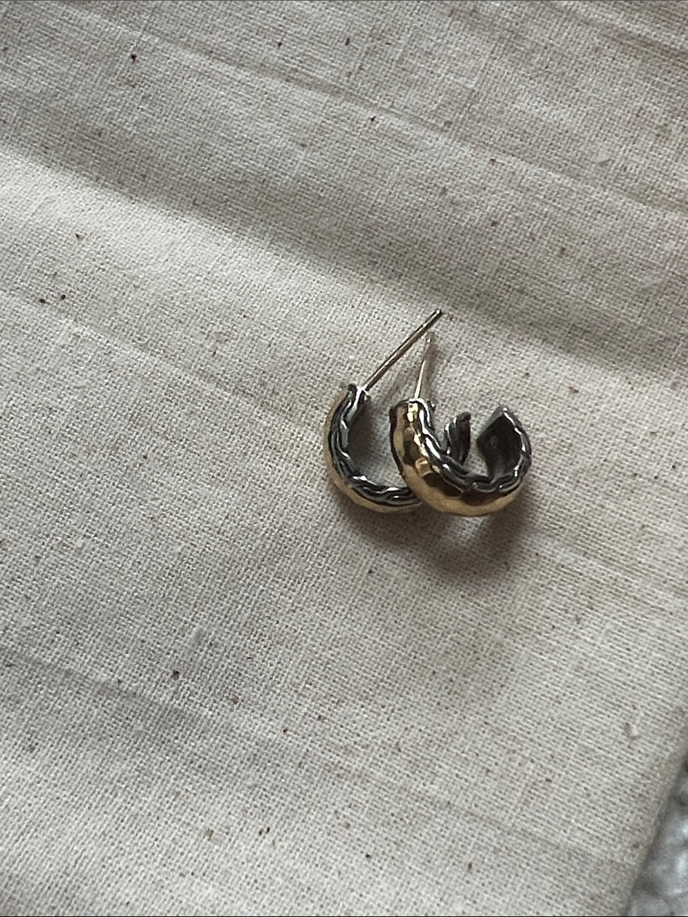 JOhn Hardy 22k gold huggie earrings